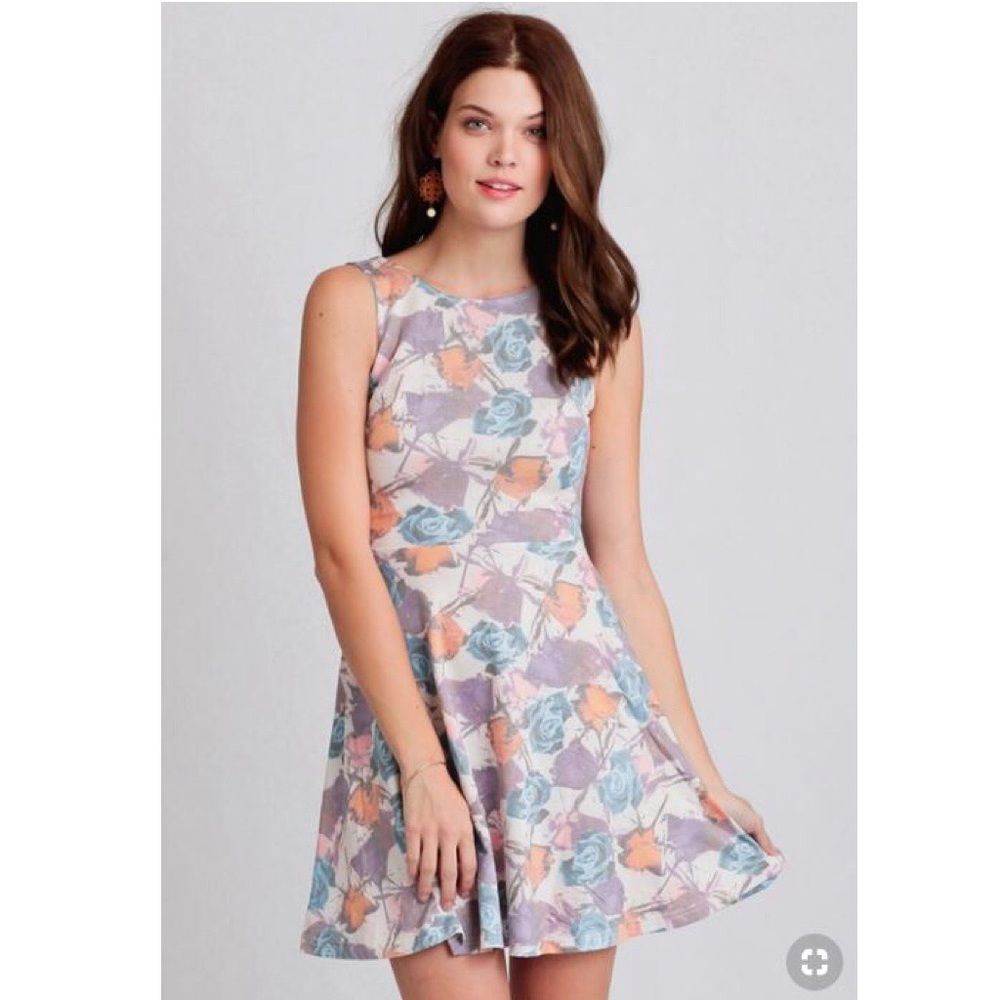 Multi-Colored Floral Print Dress Size Small